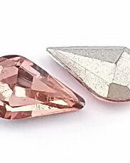 Cabochon din sticla, lacrima, 10x6 mm, peach