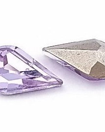 Cabochon din sticla, lacrima, 10x6 mm, light amethyst
