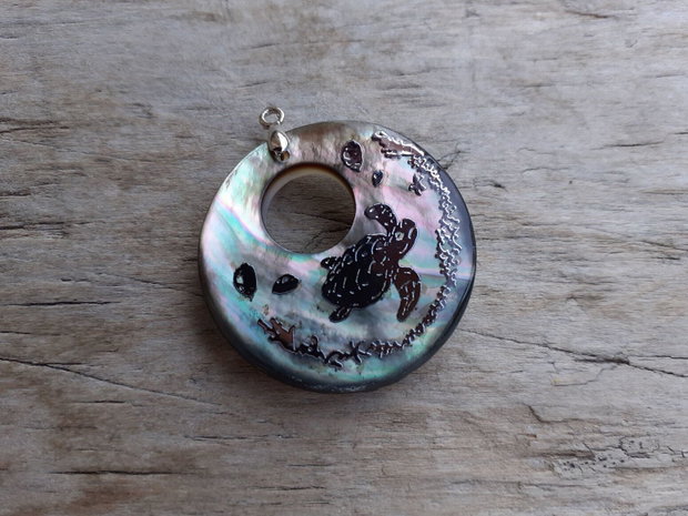 Pandantiv scoica abalone, 30 mm