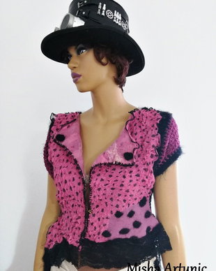 Jacheta cu maneca scurta, retro chic