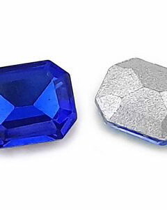 Cabochon din sticla, octogonal, 10x8 mm, light safir