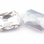 Cabochon din sticla, octogonal, 18x13 mm, cristal