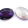 Cabochon din sticla, oval, 14x10 mm, amethyst