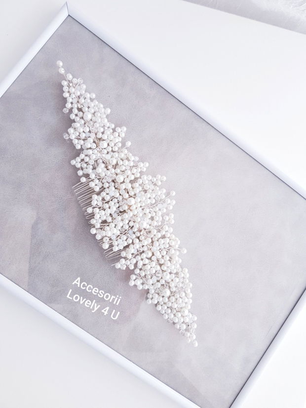 Deea *Diadema cu perle si cristale - Accesoriu premium 2020