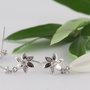 Baza cercei, argint 925 si cubic zirconia (1per)