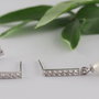 Baza cercei, argint 925 si cubic zirconia (1per)