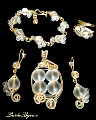 Set cristal de stanca mat.