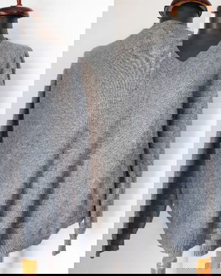 PULOVER GRI CASMIR MATASE NATURALA