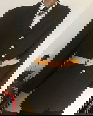 Sacou G WEBER , negru cu picouri albe