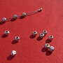 Margica stardust gravata de aprox 3 mm din argint .925 rodiat