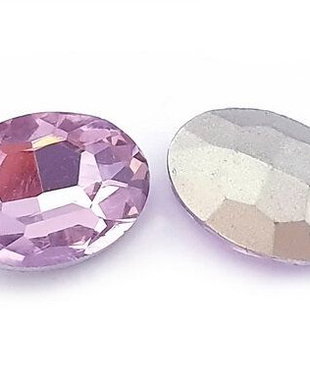 Cabochon din sticla, oval, 8x6 mm, pink