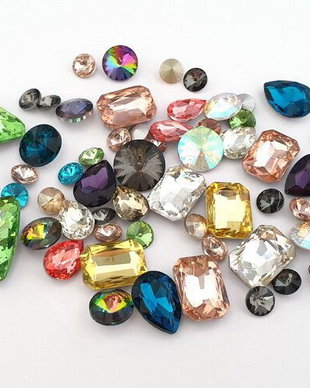 Cabochon din sticla, mix