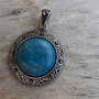 Pandantiv agata blue crazy lace, 50 mm