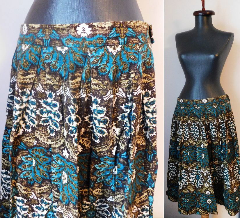 FUSTA BUMBAC TESUT FLORAL