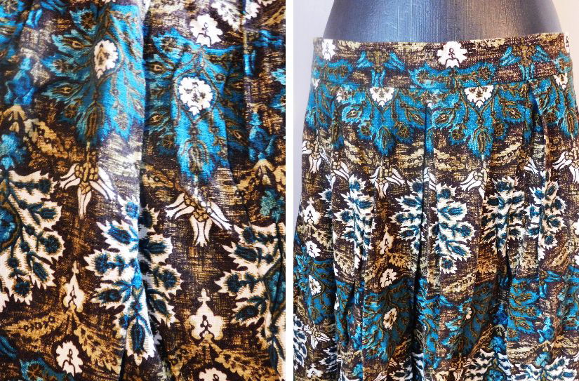 FUSTA BUMBAC TESUT FLORAL