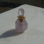 REZERVATA....  Sticluta din ametist pentru parfum / ulei esential aprox 14x20x26 mm - 37 mm (cu capacelul)