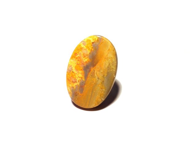 Inel Jasp Bumble Bee si Argint 925 - IN790 - Inel galben portocaliu, cadou romantic, inel pietre semipretioase, cadou sotie, inel oval, cristale de colectie, cristale vindecatoare, inel piatra mare, inel statement reglabil, cristaloterapie