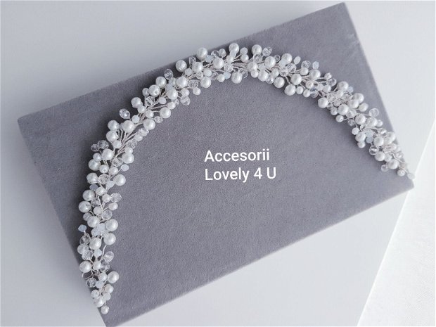 Bertha* Accesoriu elegant cu perle și cristale
