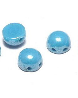 Cabochon, 2 siruri, 6 mm, Turquoise Shimmer - 63020-14400