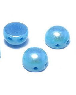 Cabochon, 2 siruri, 6 mm, Turquoise Full Light AB - 63020-28303