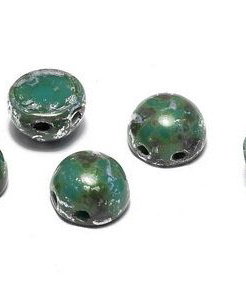 Cabochon, 2 siruri, 6 mm, Jade Picasso - 63130-43400