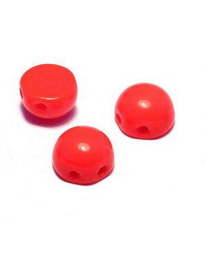 Cabochon, 2 siruri, 6 mm, Opaque Red - 93180