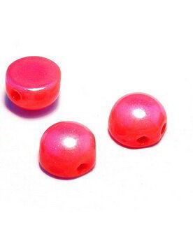 Cabochon, 2 siruri, 6 mm, Opaque Red Full Light AB - 93180-28303