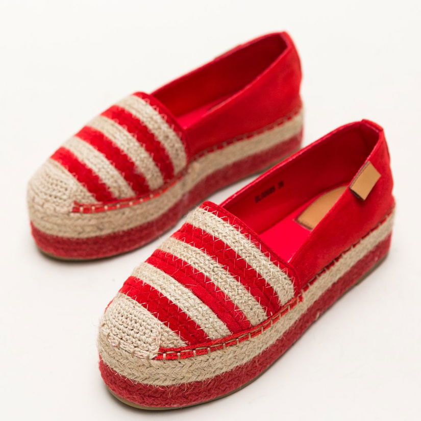 Espadrile Casual Dougla Rosii