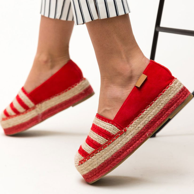 Espadrile Casual Dougla Rosii