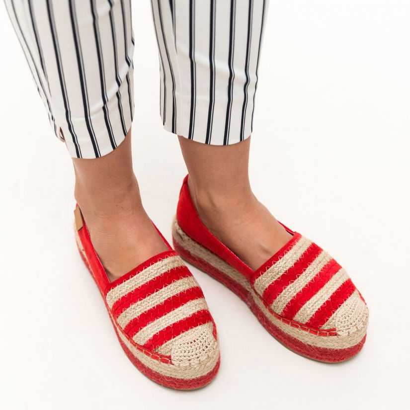 Espadrile Casual Dougla Rosii