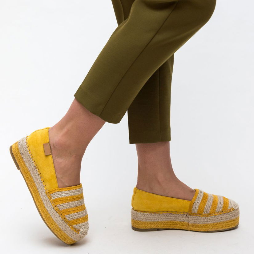 Espadrile Casual Dougla Galbeni