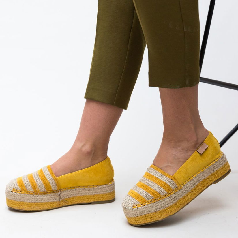 Espadrile Casual Dougla Galbeni