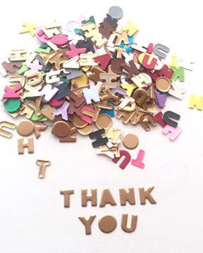 THANK YOU  - Litere predecupate