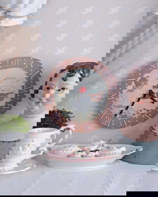 Ceas decorativ cu briose cu ciocolata