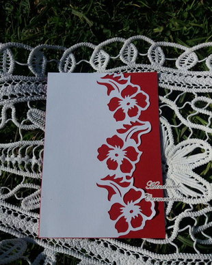 invitatie / felicitare decupata
