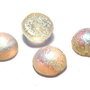 Dome, 14x8 mm, Crystal Etched Yellow Rainbow - 00030-98581