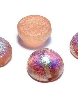 Dome, 14x8 mm, Crystal Etched Orange Rainbow - 00030-98585