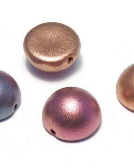 Dome, 12x7 mm, Purple Iris Gold - 01640