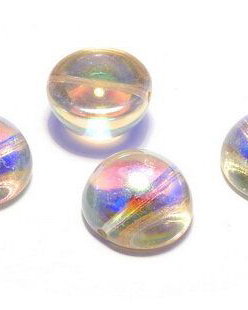 Dome, 12x7 mm, Crystal Lemon Rainbow - 00030-98534