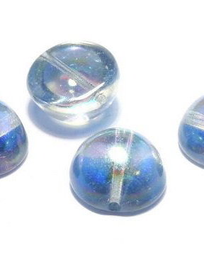 Dome, 12x7 mm, Crystal Blue Rainbow - 00030-98538