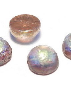 Dome, 12x7 mm, Crystal Etched Brown Rainbow - 00030-98582R