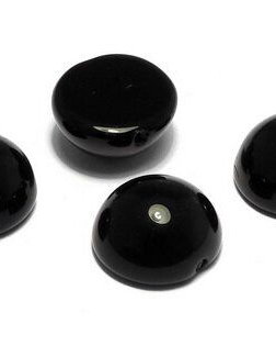 Dome, 12x7 mm, Jet - 23980