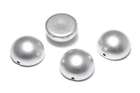 Dome, 10x6 mm, Aluminium Silver - 01700