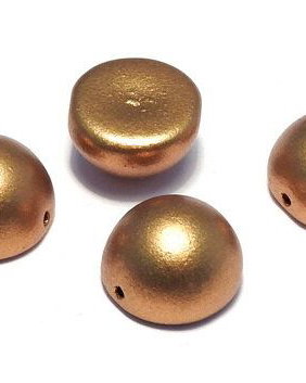 Dome, 10x6 mm, Brass Gold - 01740