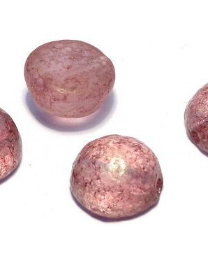 Dome, 10x6 mm, Crystal Etched Teracota Red - 00030-15495E