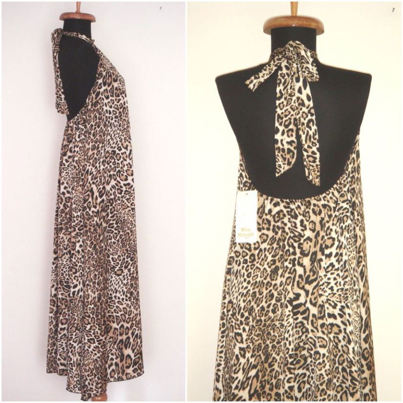 Rochie maxi, noua, animal print, leopard