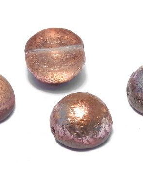 Dome, 10x6 mm, Crystal Etched Capri Rose - 00030-27141E