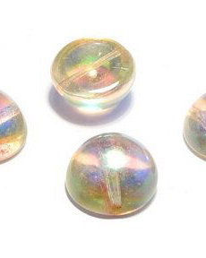 Dome, 10x6 mm, Crystal Yellow Rainbow - 00030-98531