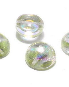 Dome, 10x6 mm, Crystal Green Rainbow - 00030-98539