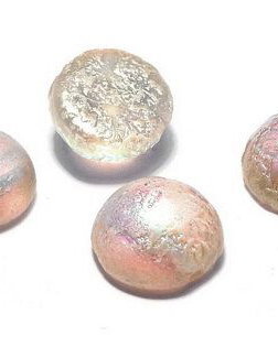 Dome, 10x6 mm, Crystal Etched Yellow Rainbow - 00030-98581